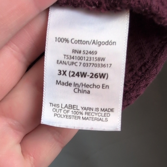 Terra & Sky Plum Button Down Shirt - Picture 5 of 8